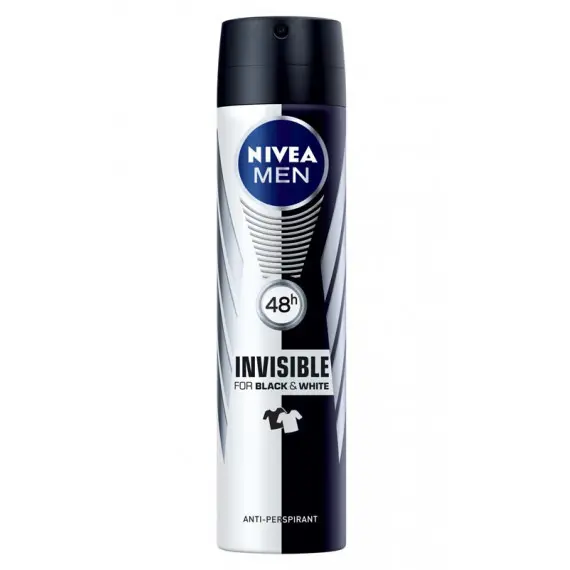 NIVEA DEODORANT AEROSOL MEN BLACK AND WHITE 250ML