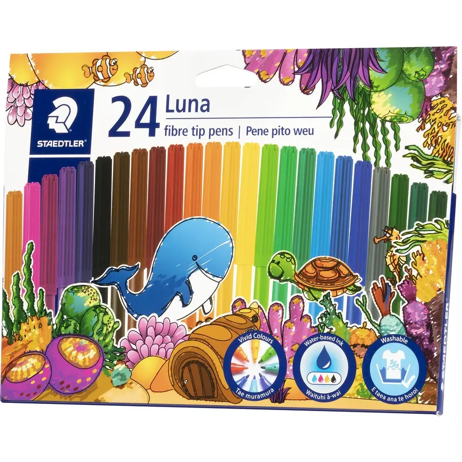 Staedtler Luna Fibre Tip Marker 24 Pack