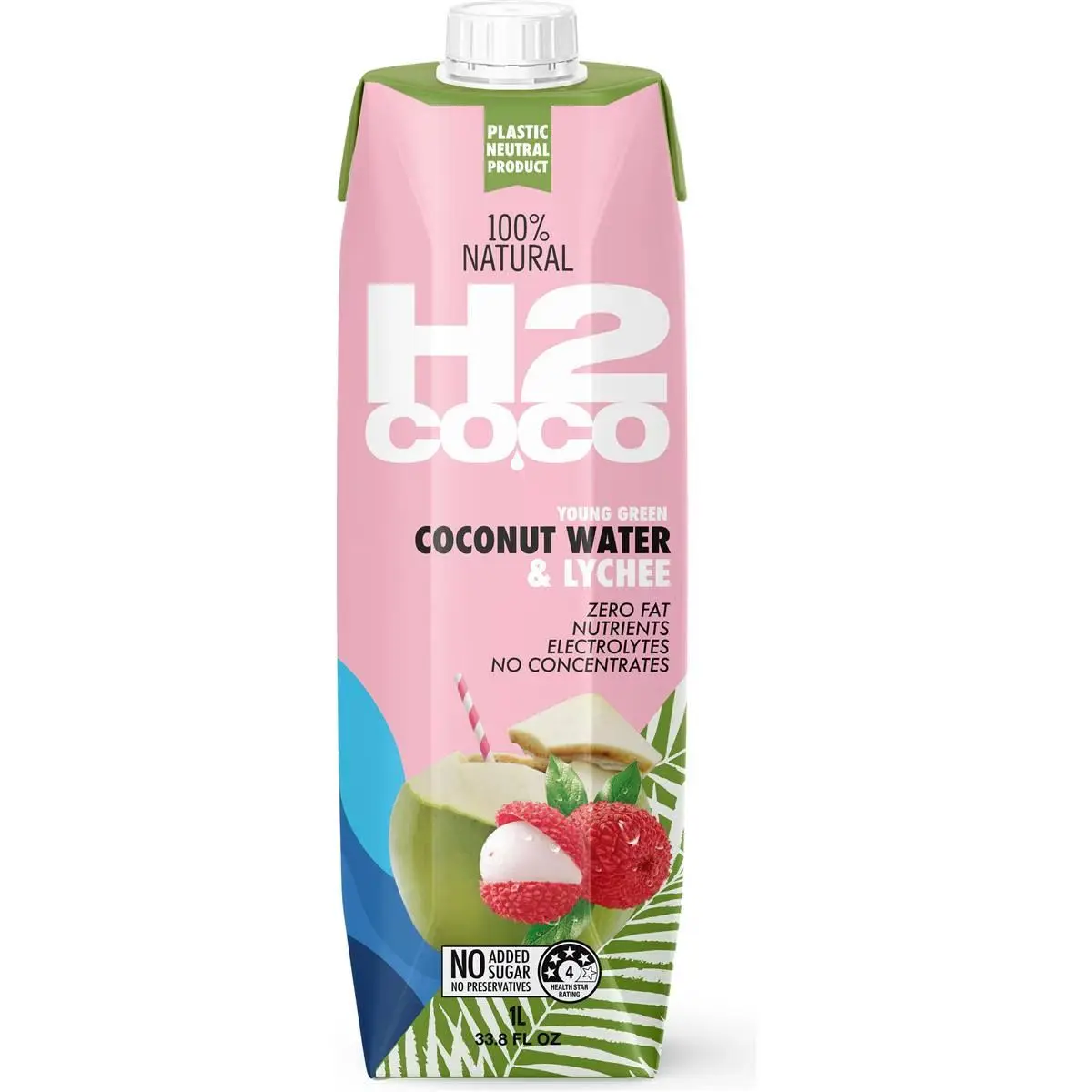 H2coco Coconut Water & Lychee 1L
