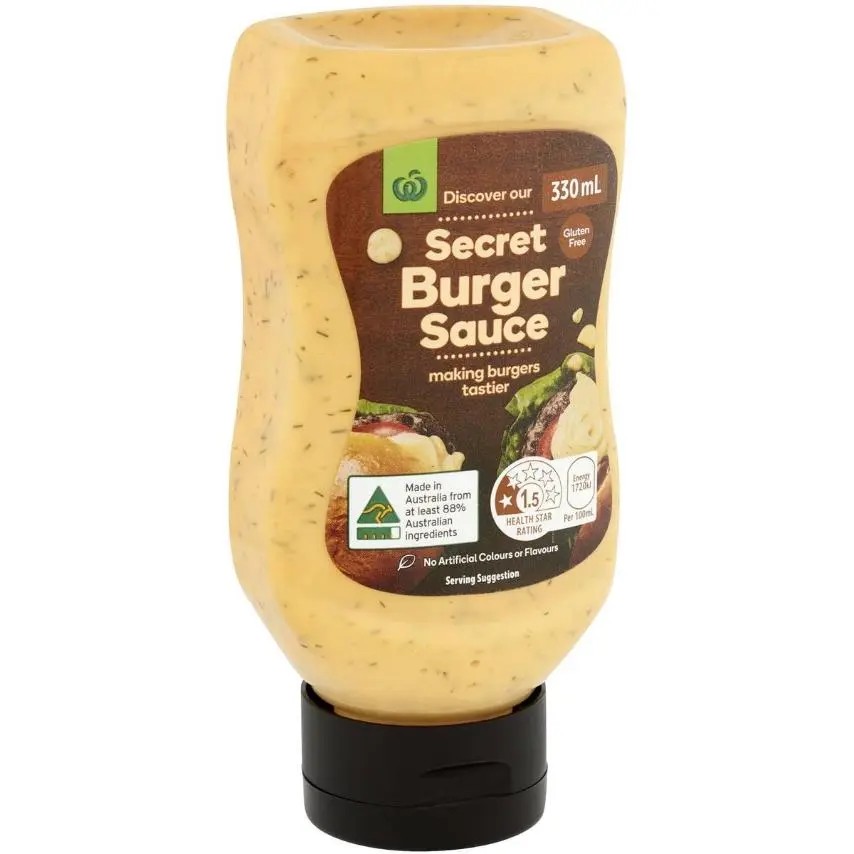 Woolworths Secret Burger Sauce 330mL