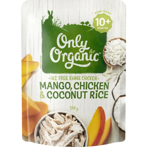 Only Organic Baby Food Mango Chicken & Coconut Rice 170g