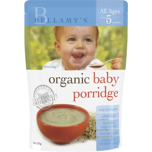 Bellamy's Organic Baby Porridge 5+ Months 125g