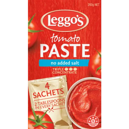 Leggo's No Added Salt Tomato Paste 50g x 4