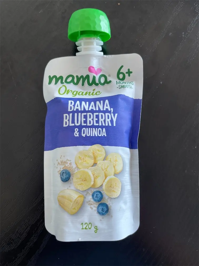 Mamia Organic Banana, Blueberry & Quinoa 120g