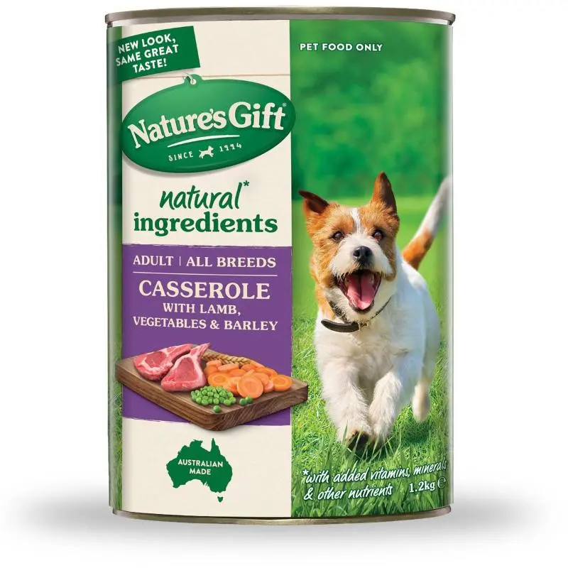 Nature's Gift Adult Wet Dog Food Casserole With Lamb