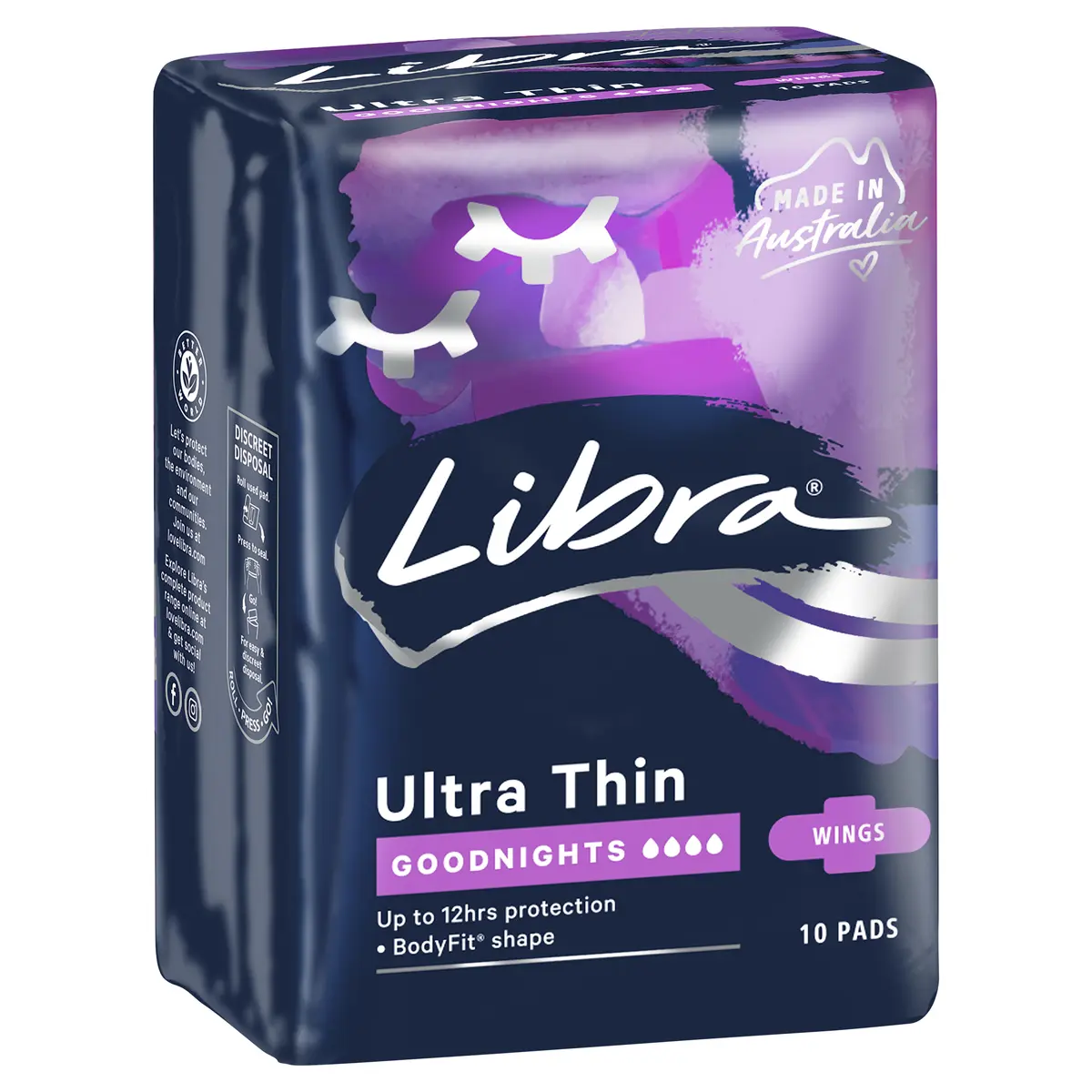 LIBRA ULTRA THIN PADS GOODNIGHTS 10EA