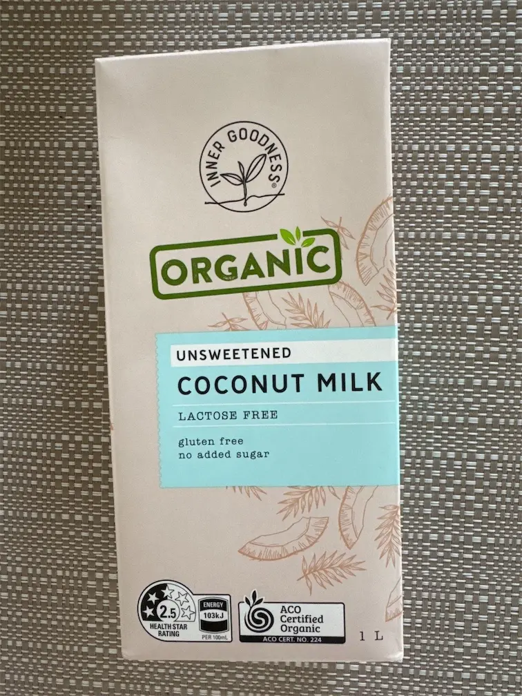 Organic Unsweetened Coconut Milk 1L