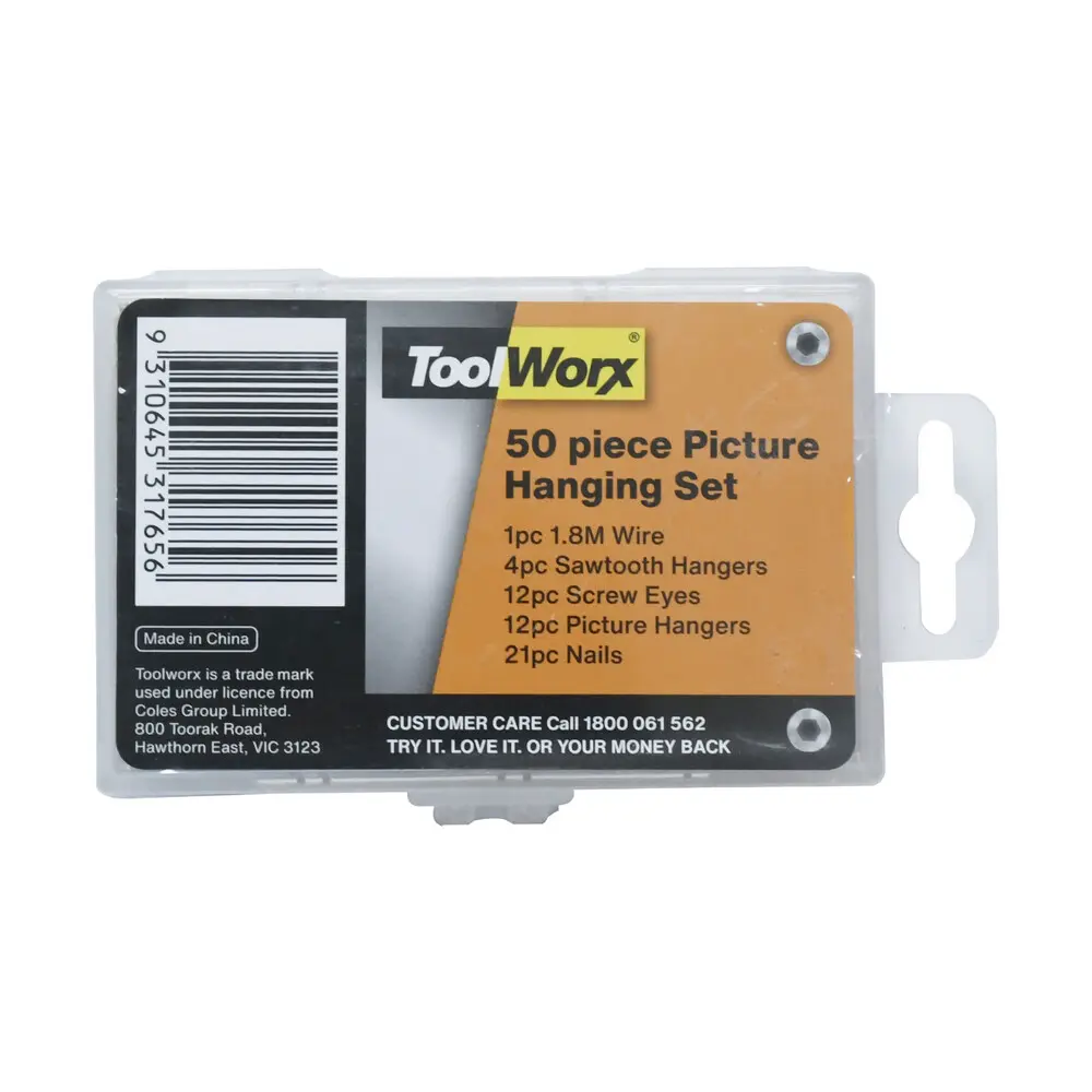 Tool Worx 50-piece Picture Hanging Set