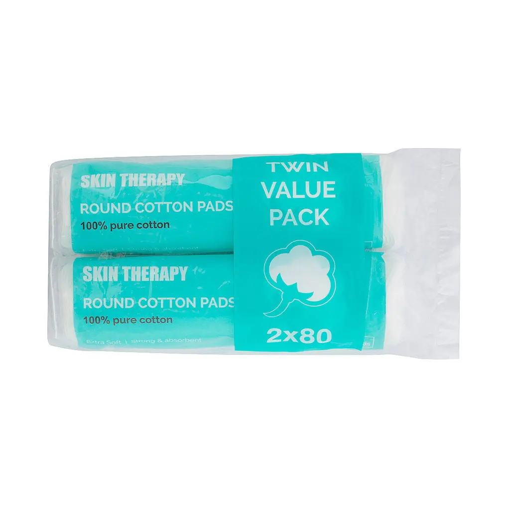 Skin Therapy Round Cotton Pads 2x80Pk