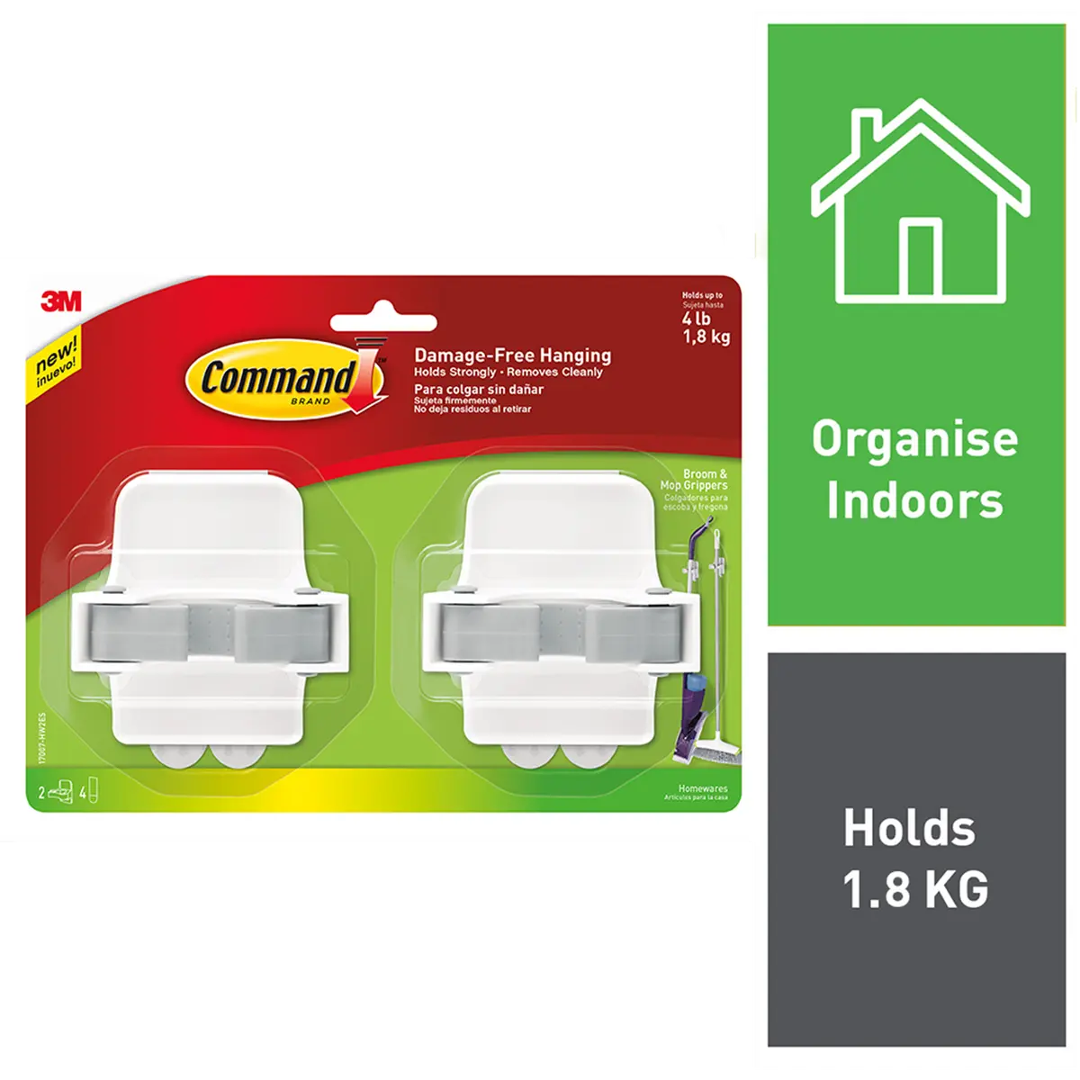 Command Broom Gripper 2 Pack