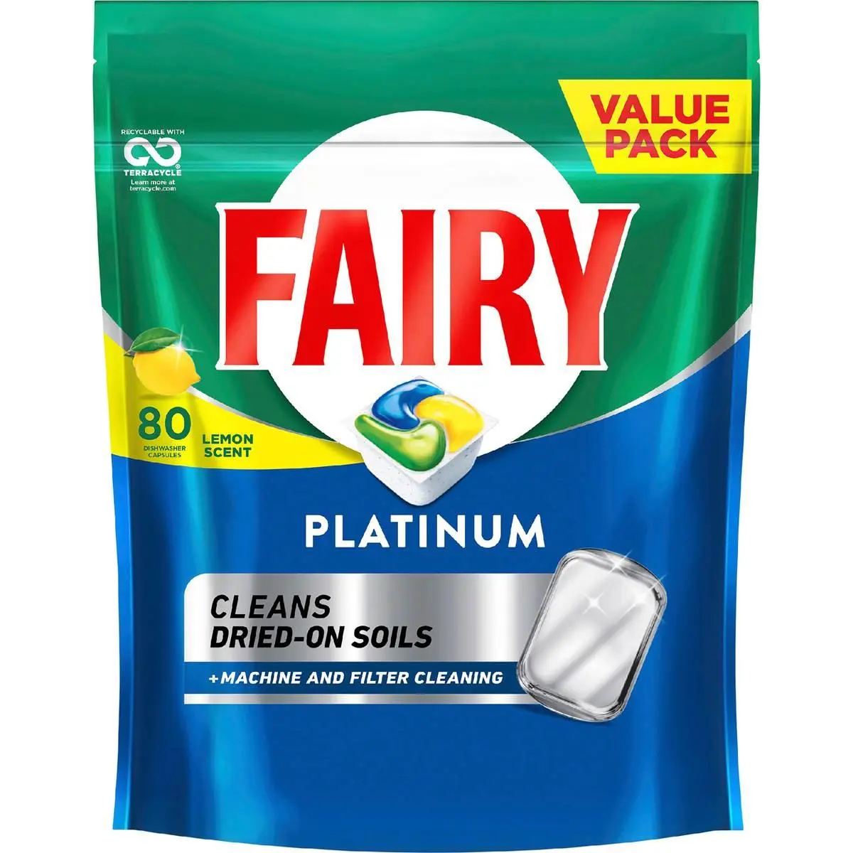 Fairy Dishwashing Tablets Platinum Lemon Scent