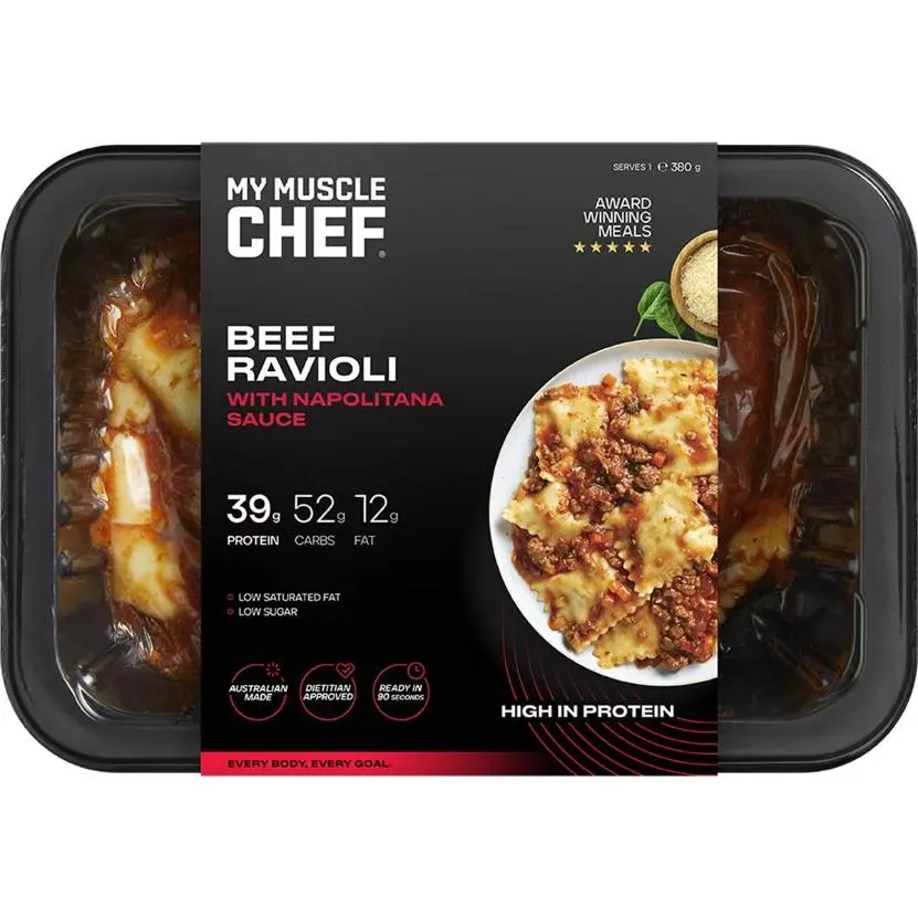 My Muscle Chef High Protein Beef Ravioli 380g