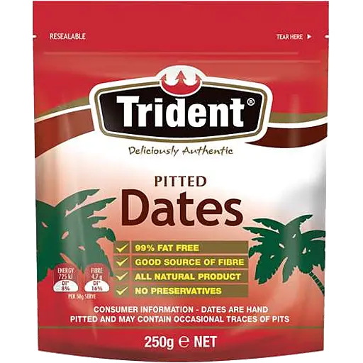 Trident Pitted Dates 250g
