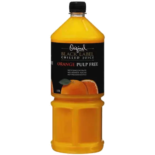 Original Juice Co Black Label Orange Juice (Pulp Free) 1.5L