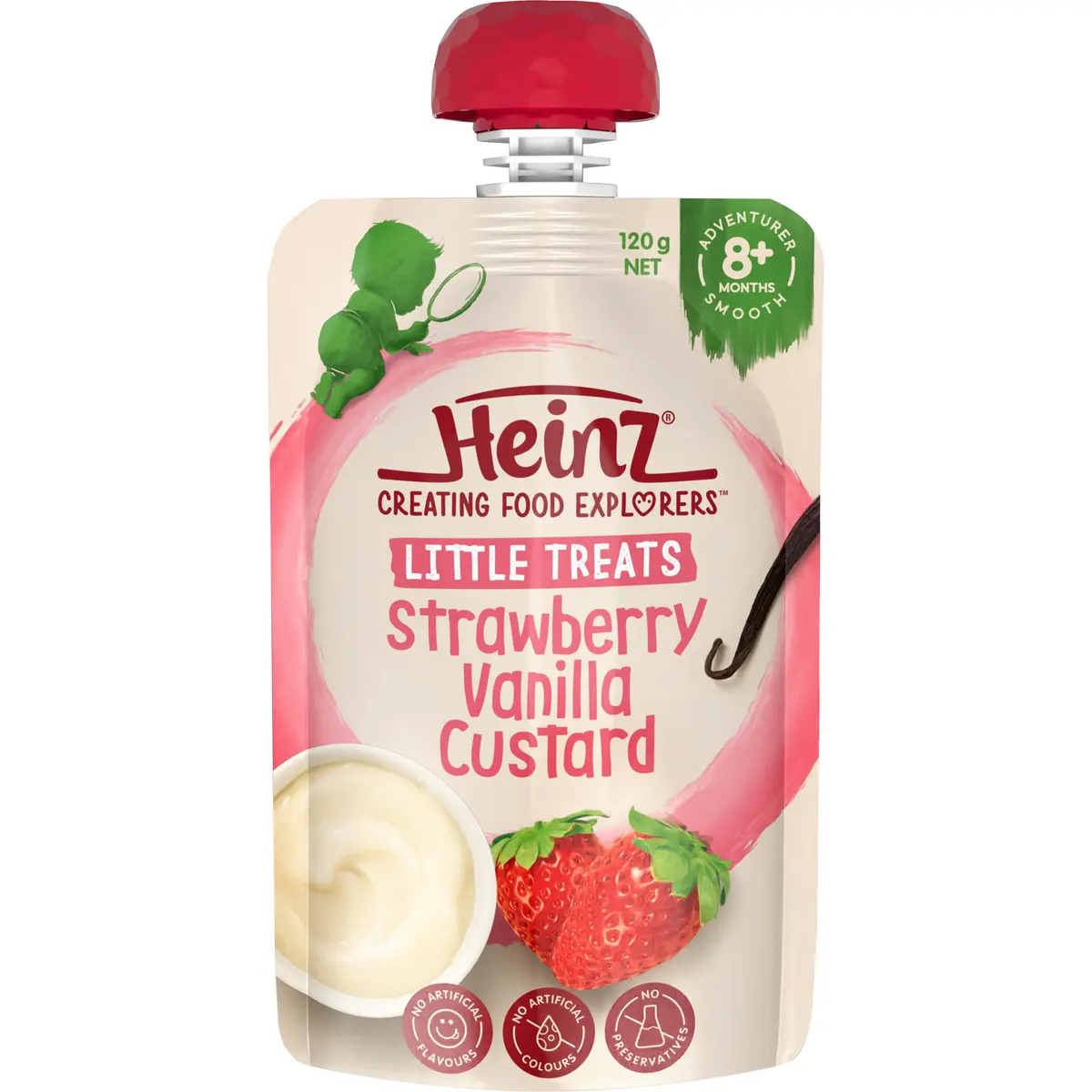 Heinz Little Treats Strawberry Vanilla Custard 120g