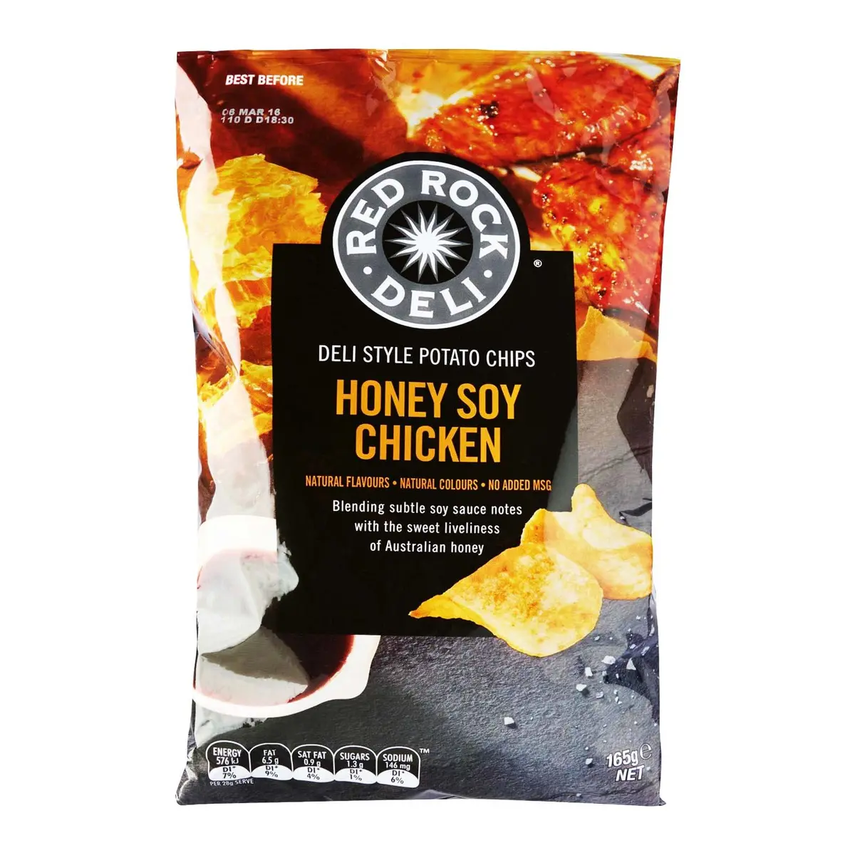 Red Rock Deli Style Potato Chips Honey Soy Chicken 165g