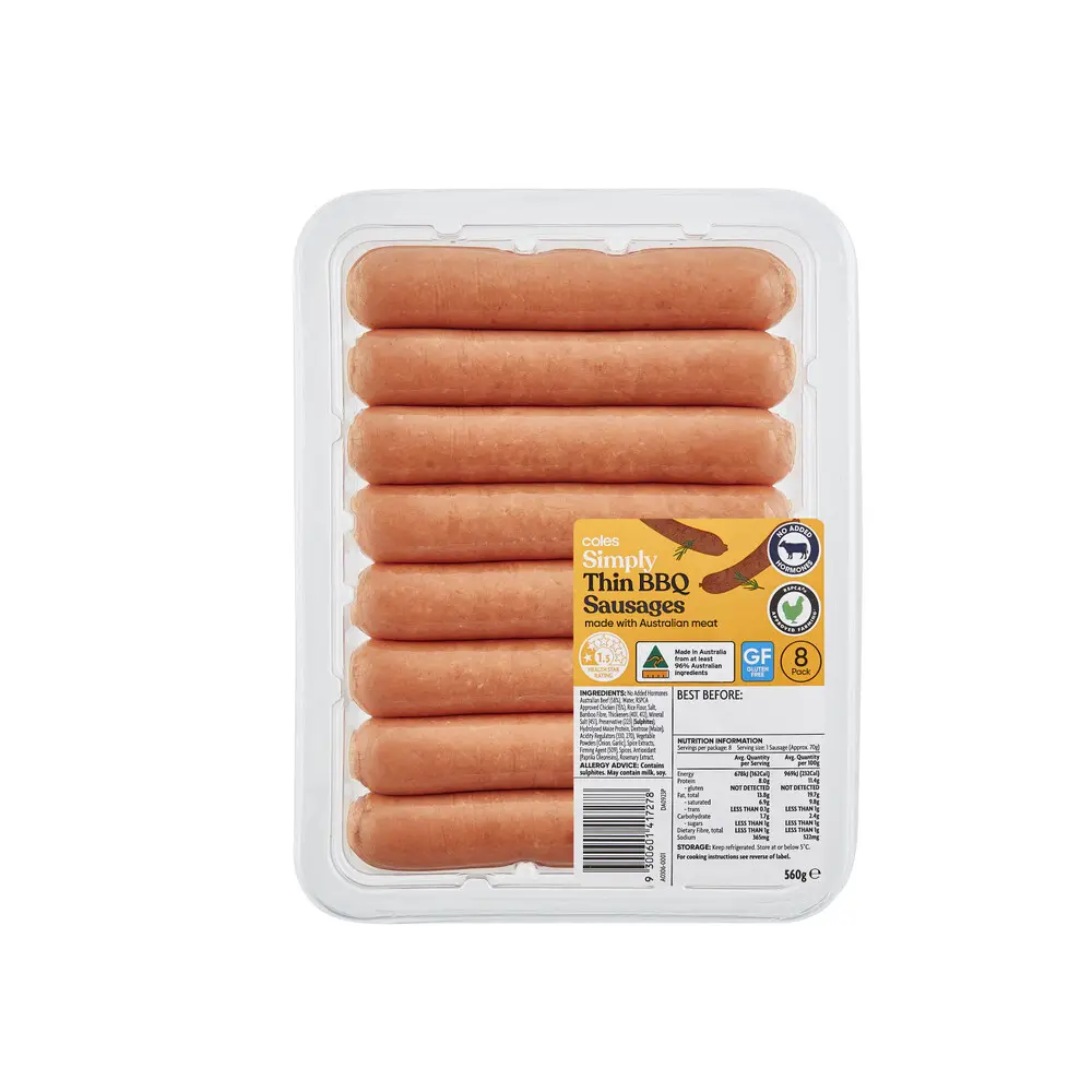 Sausages Thin BBQ Beef