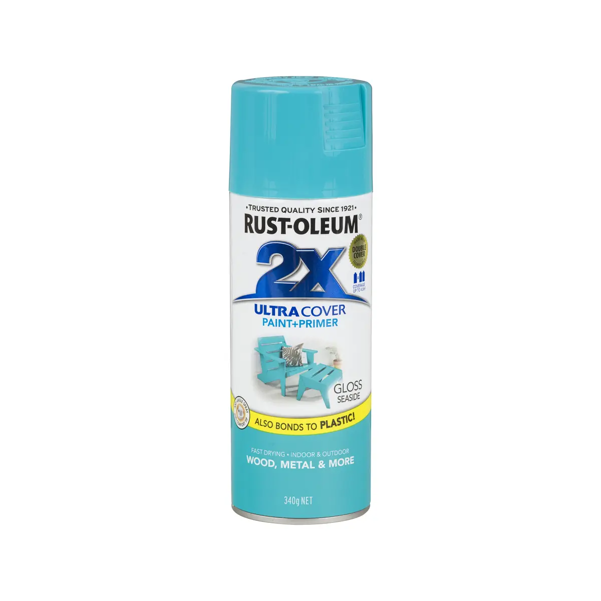Rust-Oleum 2x Ultra Cover Spray Paint Gloss Seaside 340g
