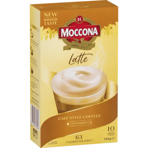 Moccona Coffee Sachets Latte 10 Each