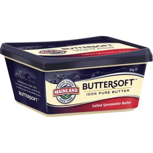 Mainland Buttersoft Pure Butter Tub Salted 375g