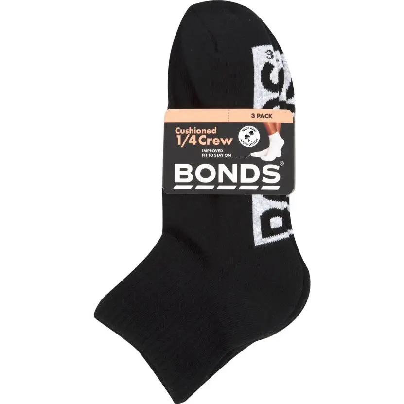 Bonds WNS Cushioned 1/4 Crew 3pk