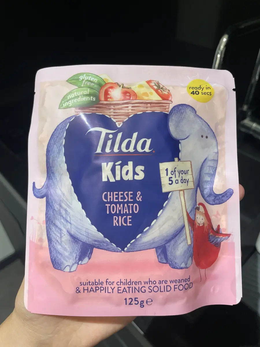 Tilda Kids Rice Cheese and Tomato 125 g