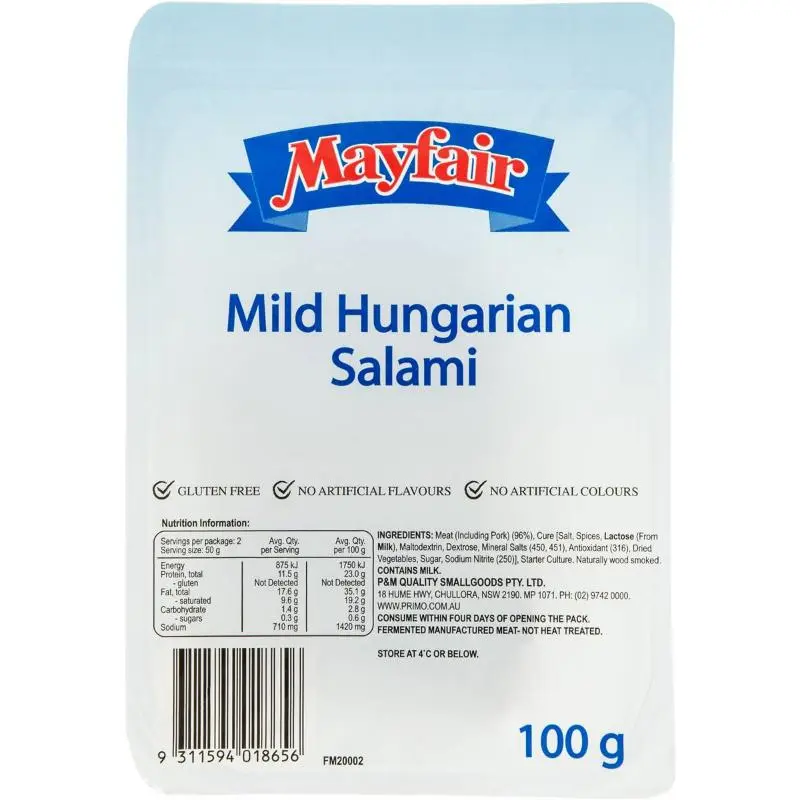 Mayfair Mild Hungarian Salami Slcd 100g