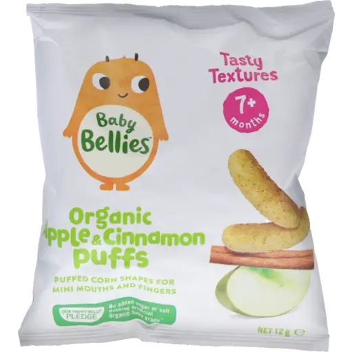 Little Bellies Baby Puffs Apple & Cinnamon 12g
