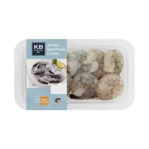 KB Seafood Co. Jumbo Raw Prawn Cutlets 240g