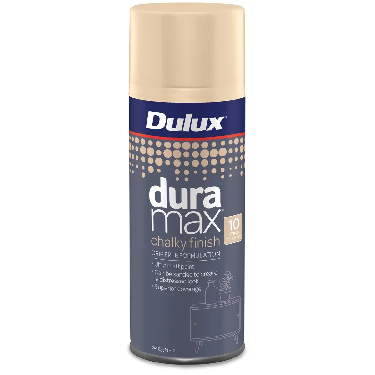 Dulux 340g Duramax Bordeaux Cream Spray Paint