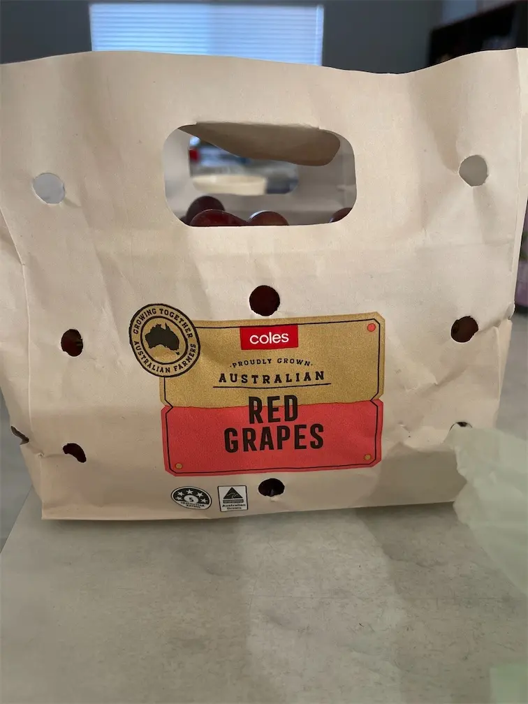 Coles Australian Red Grapes