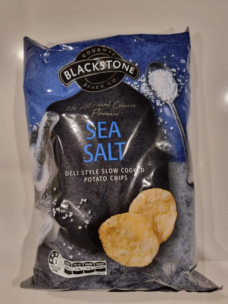 Gourmet Snack Co. Blackstone Deli Style Slow Cooked Potato Chips Sea Salt 175g