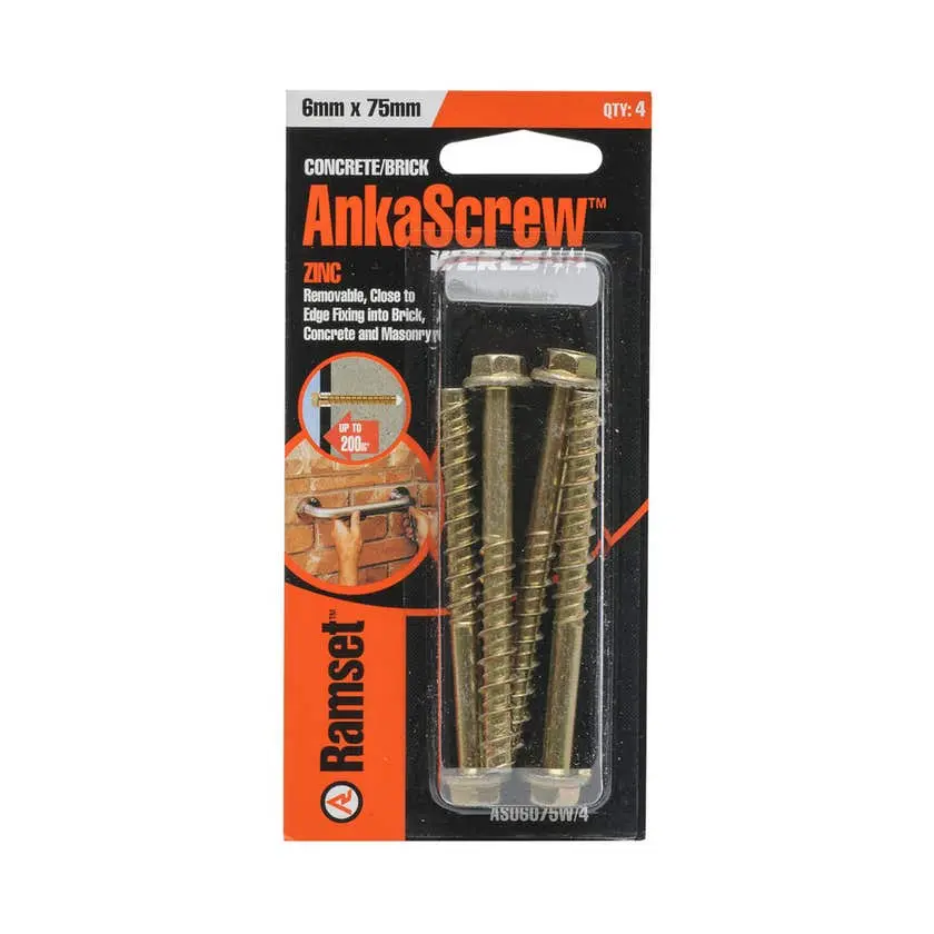 Ramset Anka Screw Wercs 6mm x 75mm