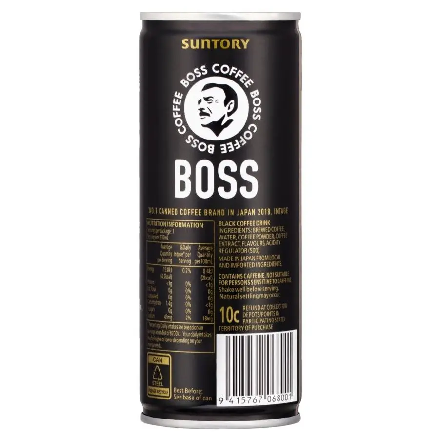 Boss Iced Long Black Coffee 237mL