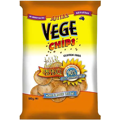 AJITAS VEGE CHIPS BBQ 100g