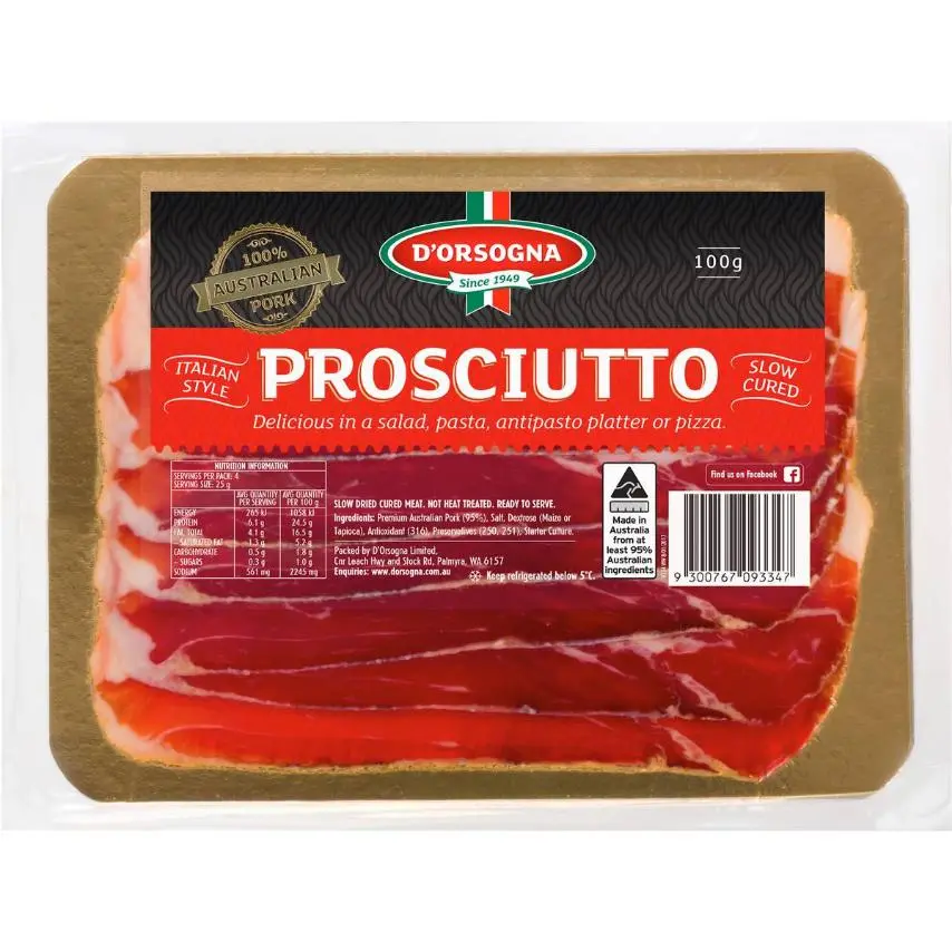 D'ORSOGNA Shaved PROSCIUTTO Italian Style 100g