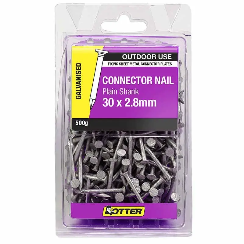 Otter Connector Nails 30mmx2.8mm Galvanised 500g