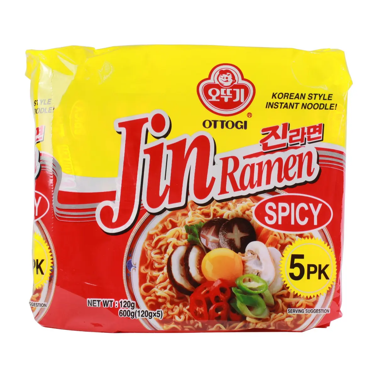 Otoki Jin Ramen Noodle Spicy 5pk x 120g