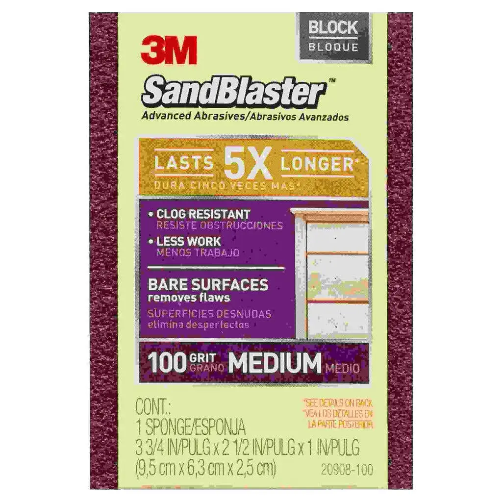 3M SandBlaster Sand Paper Block 100 grit