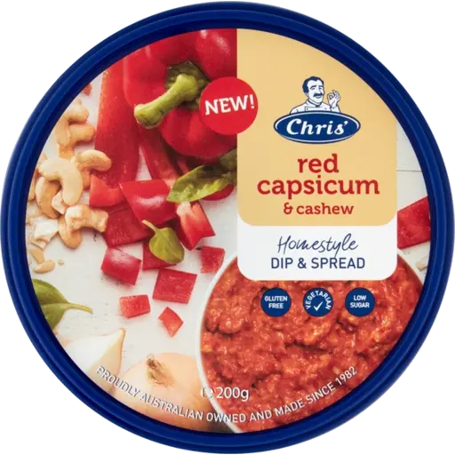 Chris Homestyle Dip Red Capsicum & Cashew 200g