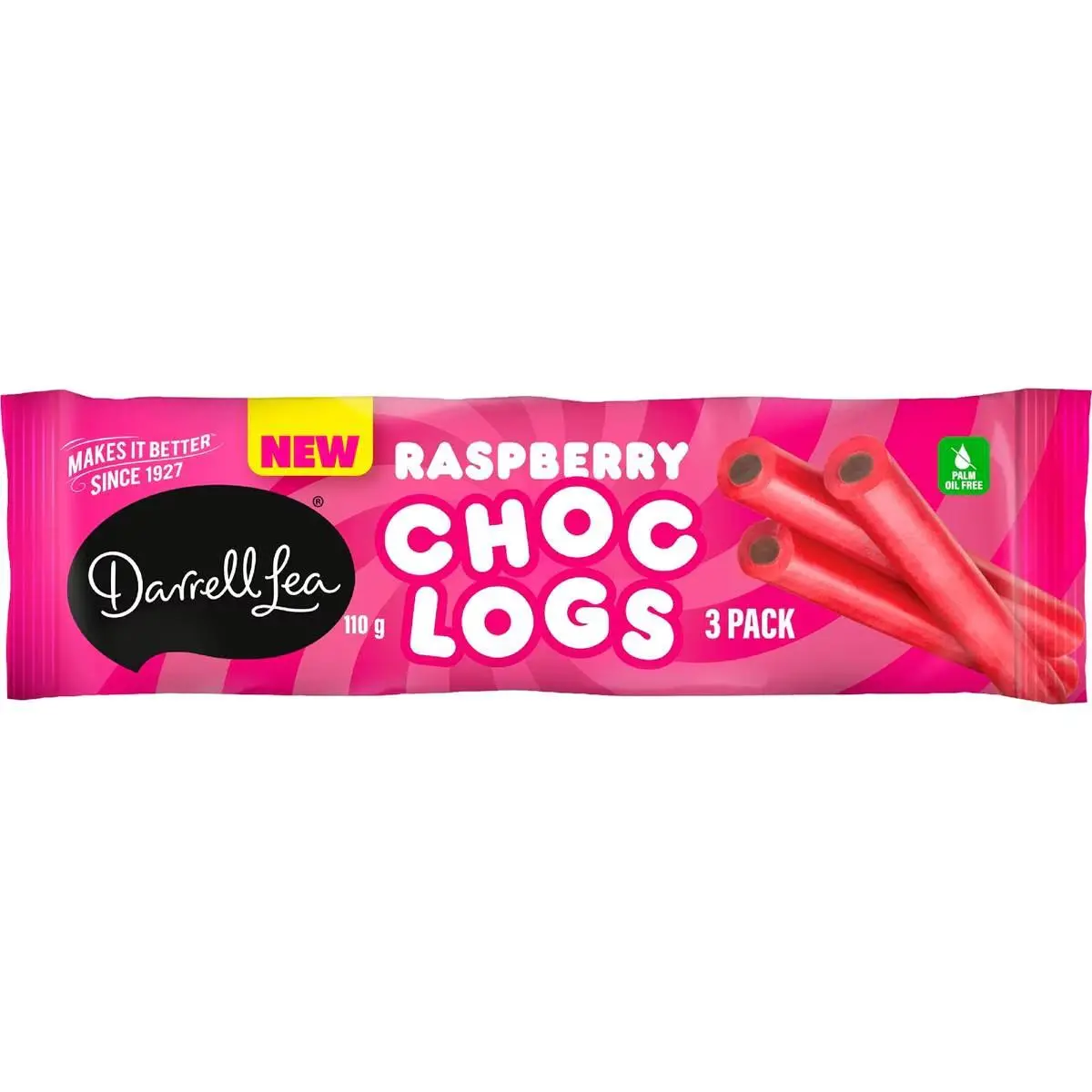 Darrell Lea Triple Rasp Choc Log 110g