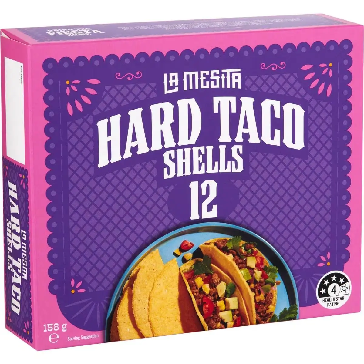 La Mesita Hard Taco Shells 12 158g