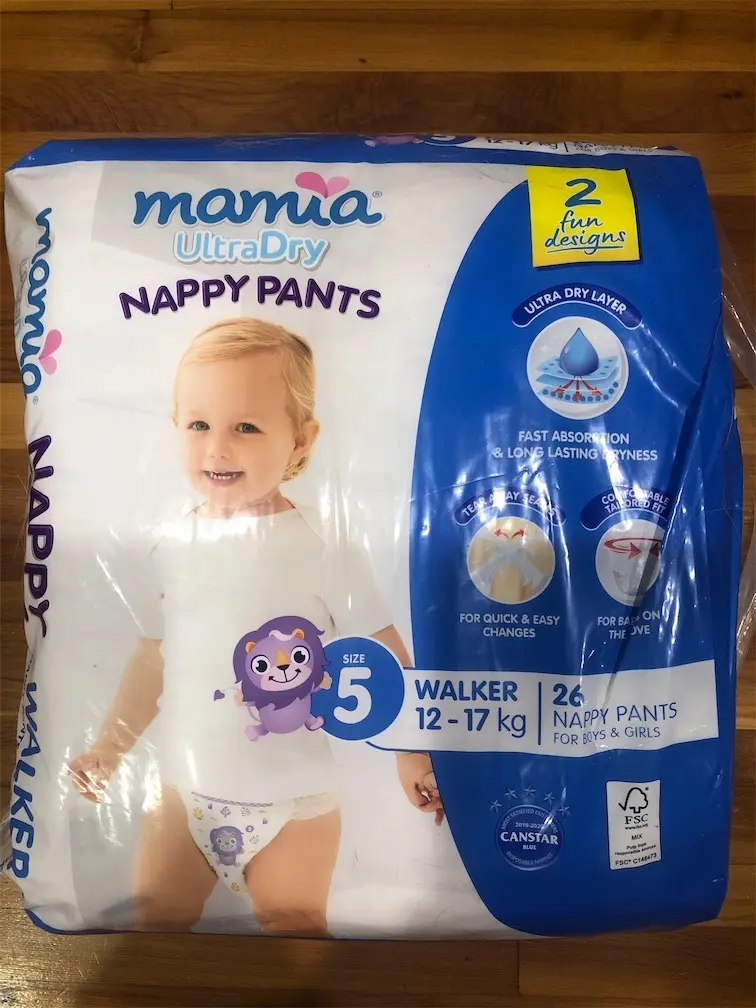 Mamia UltraDry Nappy Pants 26pk