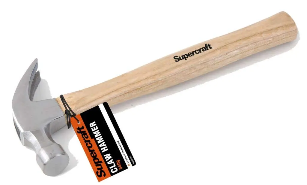 Supercraft Claw Hammer with Wood Handle 340g