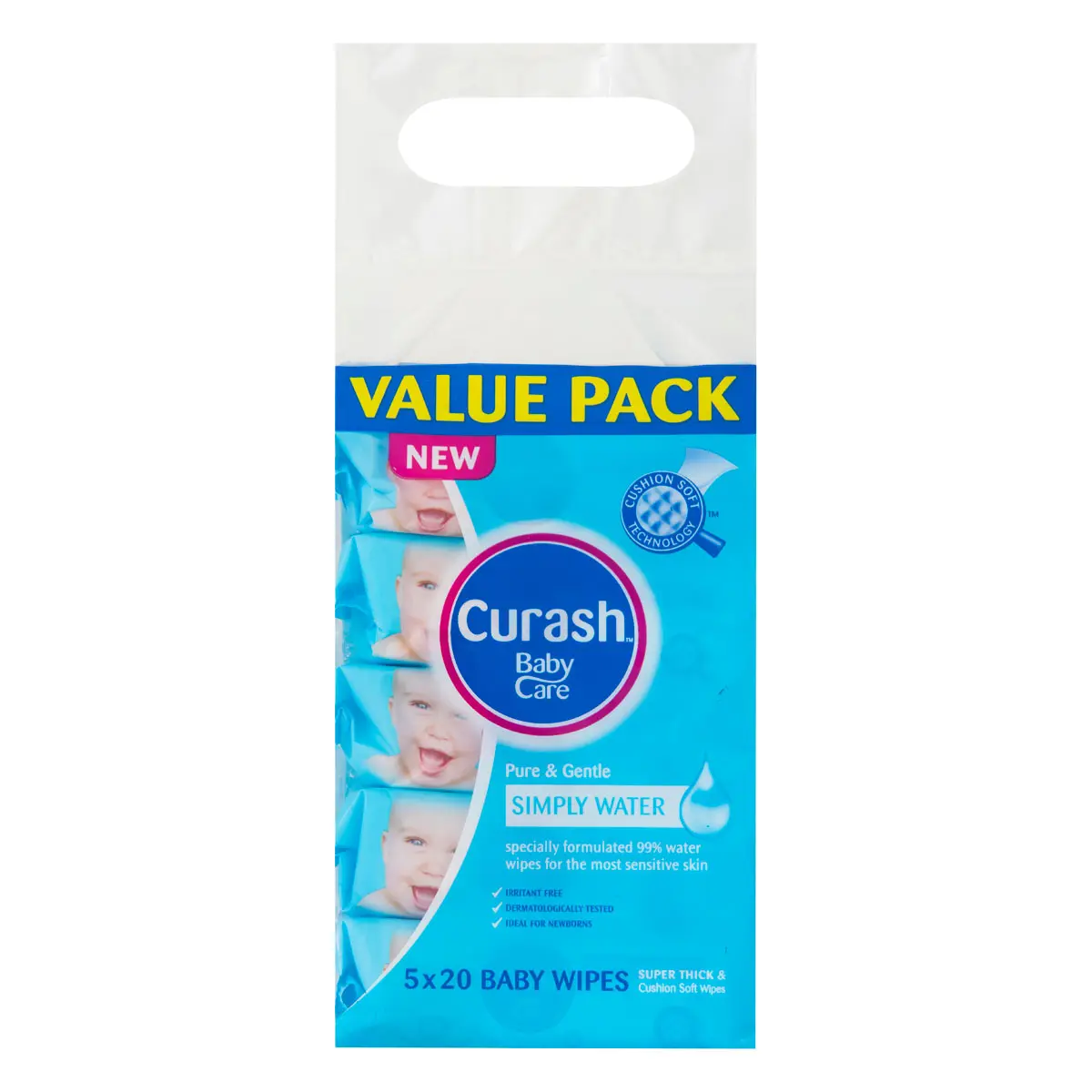 Curash Wipes Water Travel 5x20