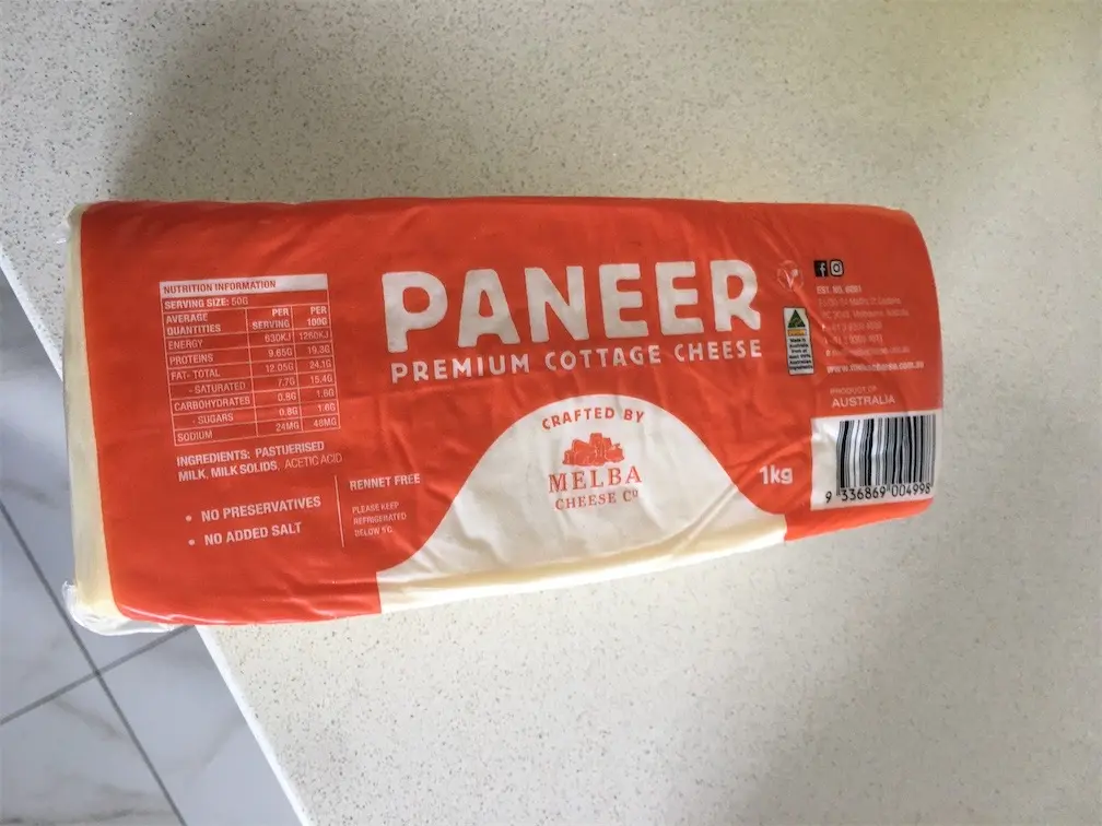 MELBA Cheese Co Paneer Premium Cottage Cheese 1kg