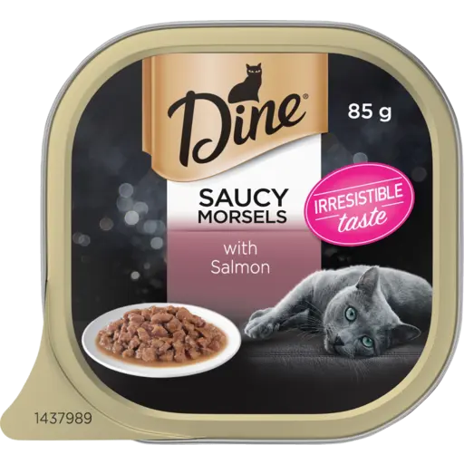 Saucy Morsels With Salmon Wet Cat Food Tray