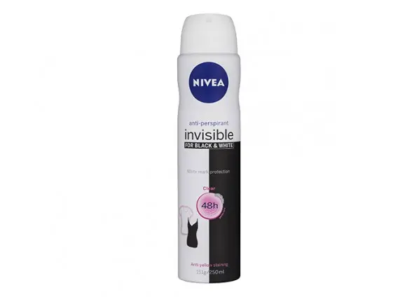 NIVEA DEODORANT AEROSOL BLACK AND WHITE CLEAR 250ML