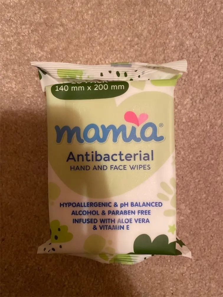 Mamia Antibacterial Hand and Face Wipes 20pack