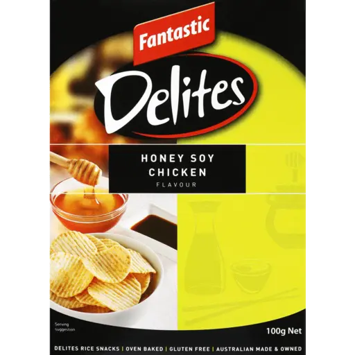 FANTASTIC DELITES RICE SNACKS HONEY SOY CHICKEN 100g